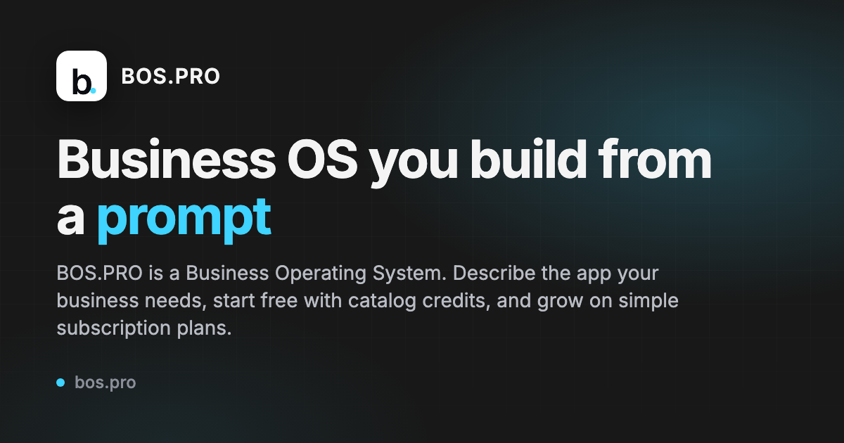 BOS.PRO — Business Operating System